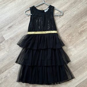 Black and gold dress